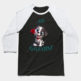 My cute Galentines puppy Baseball T-Shirt